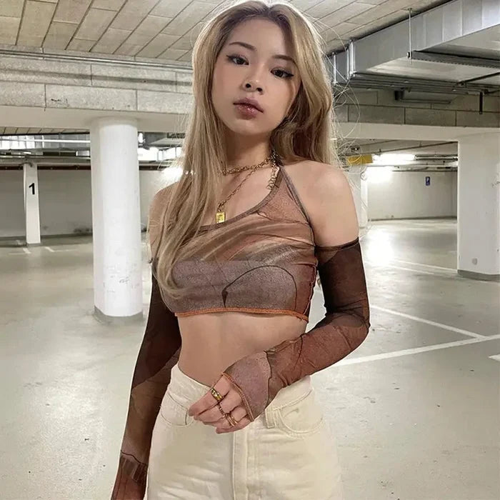 Off Shoulder Crop Top fashionnsio