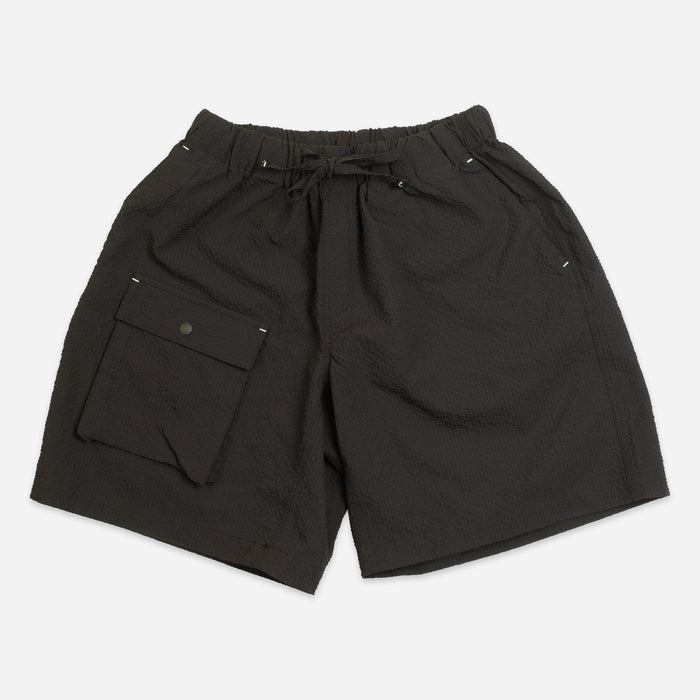 COMFORTABLE BANDING SHORTS - BLACK
