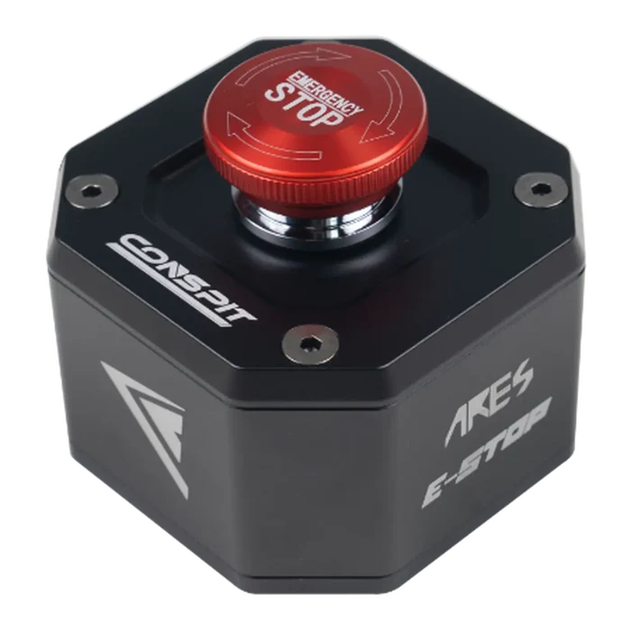 Conspit CES Emergency Stop – External Kill Switch (Black/Red) - Sim Race Webshop B.V.