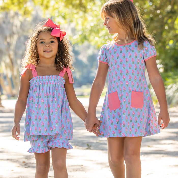 Coral Bouquet Short Set