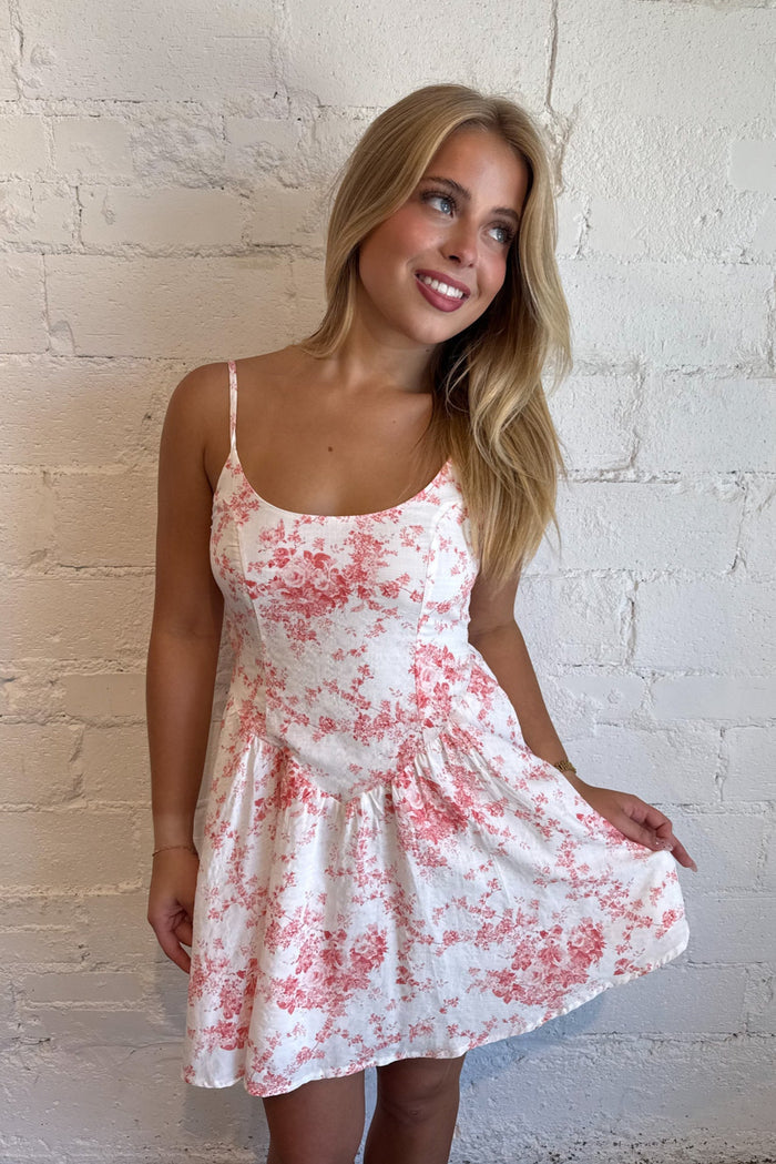 Coral Sensation Tie Back Mini Dress, Dresses, Adeline Boutique, Dallas Boutique, Boutique Clothing, Rush Dresses, Sorority Recruitment Dresses