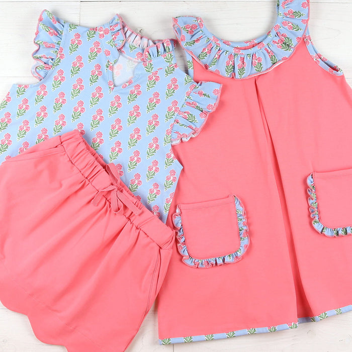 Coral Sunset Skort