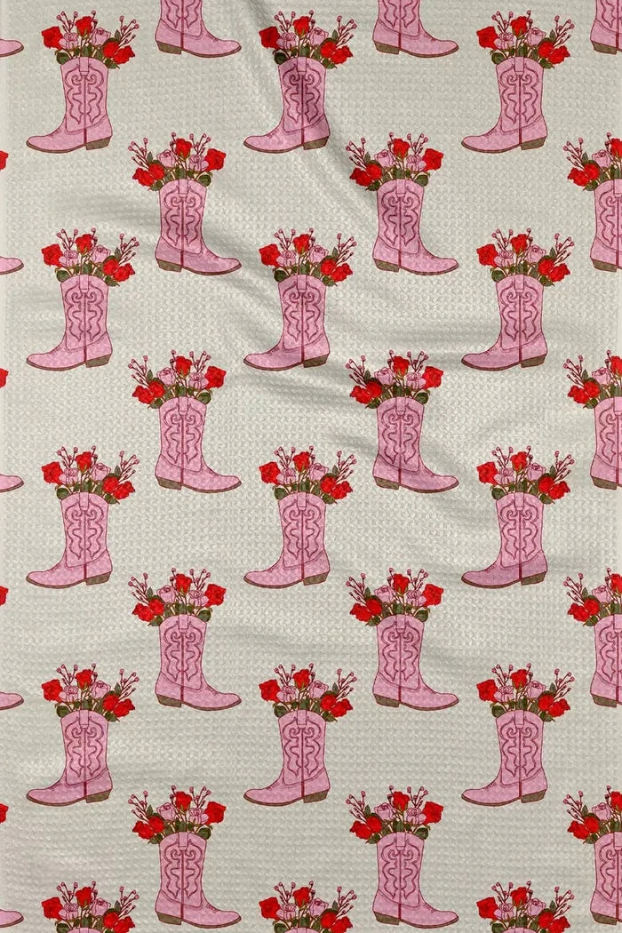 Cowgirl Boots Tea Towel, Accessories, Gift Ideas, Adeline Boutique, Towels
