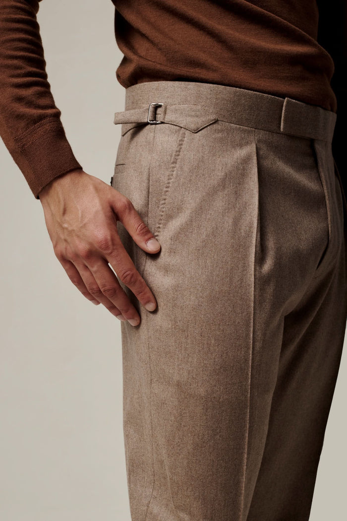 Daniels Flannel Virgin Wool Suit Oatmeal