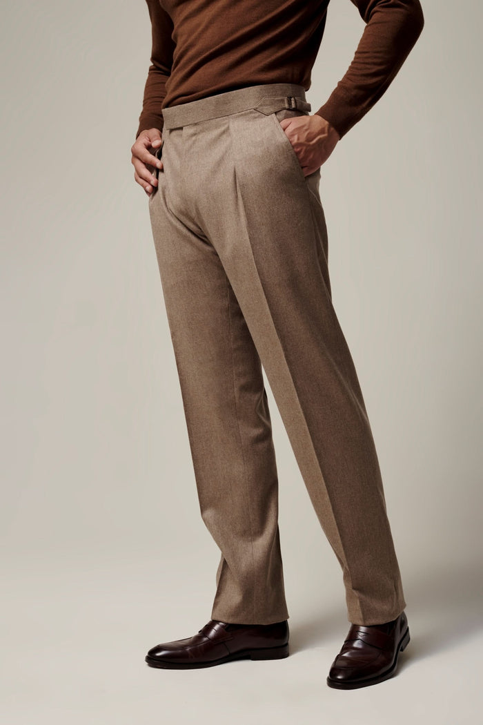 Daniels Flannel Virgin Wool Suit Oatmeal