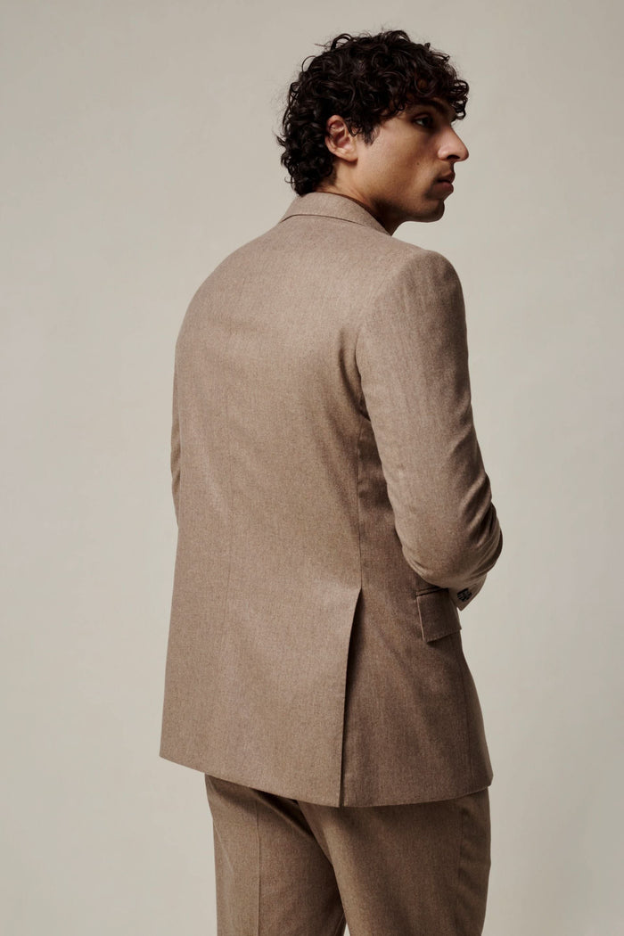 Daniels Flannel Virgin Wool Suit Oatmeal