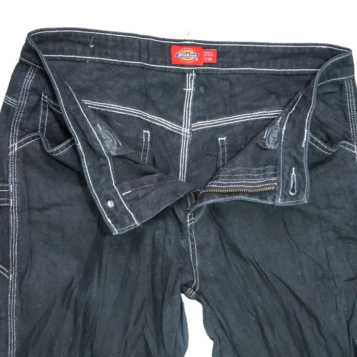 Dickies Women's High Waisted Carpenter Jeans - 7/28, Medium - Army & Outdoors - Jeans