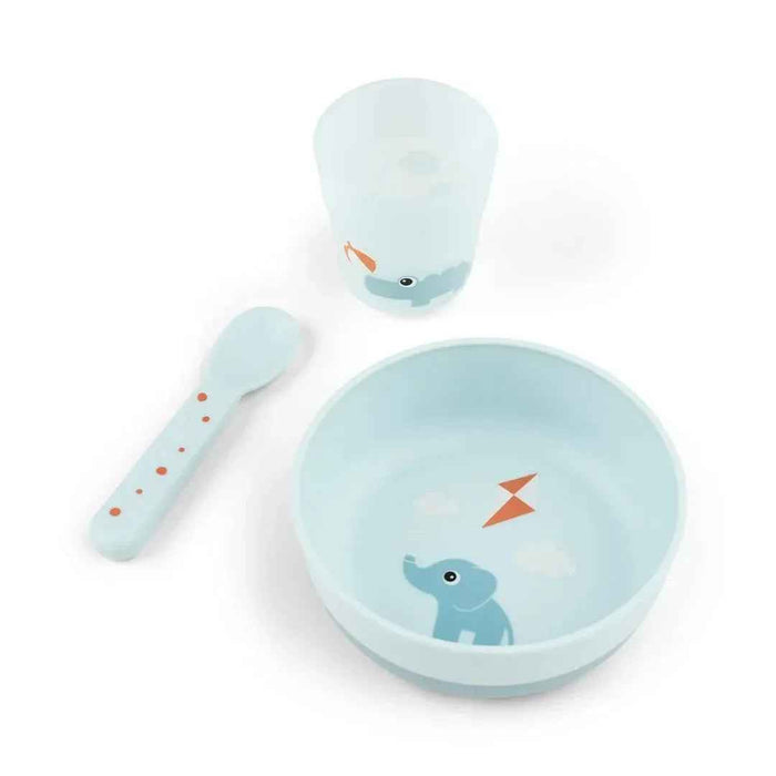 Done by Deer® Prvi jedilni set Foodie Playground Blue Done by Deer