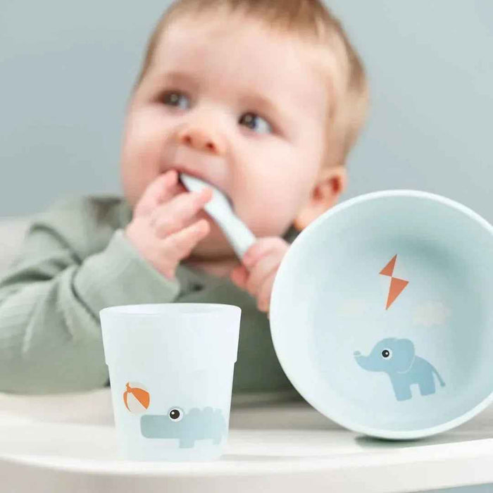 Done by Deer® Prvi jedilni set Foodie Playground Blue Done by Deer