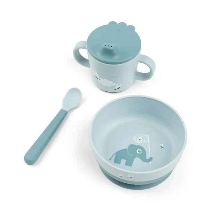 Done by Deer® Prvi jedilni set Foodie Elphee Blue Done by Deer