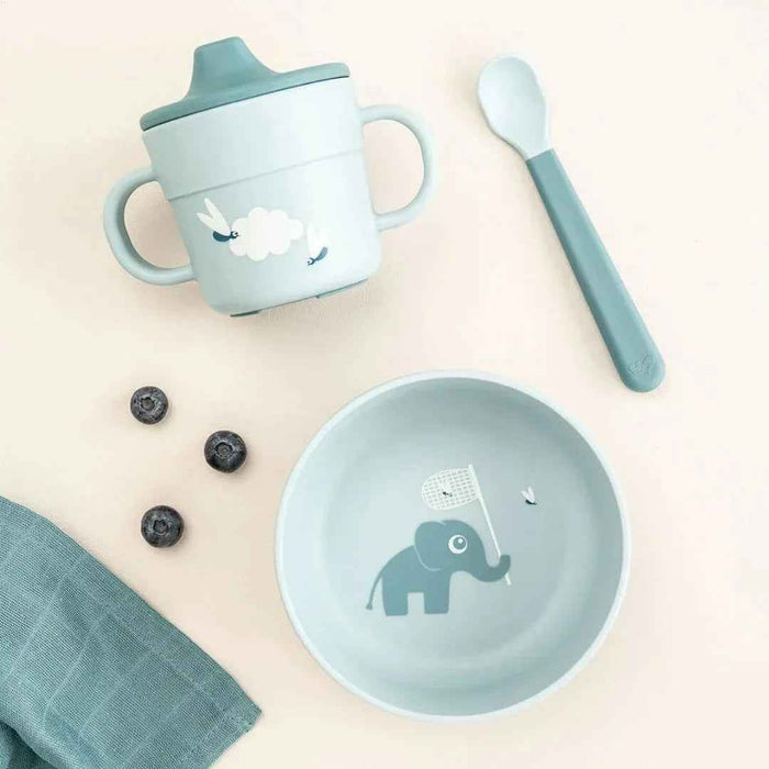 Done by Deer® Prvi jedilni set Foodie Elphee Blue Done by Deer