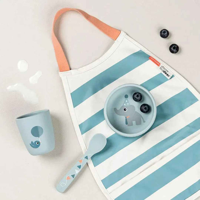 Done by Deer® Prvi jedilni set Stick&Stay Celebration Blue Done by Deer