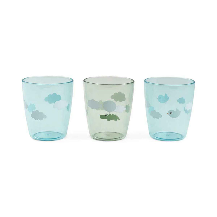 Done by Deer® Set 3 kozarčkov Yummy Happy Clouds Green Done by Deer