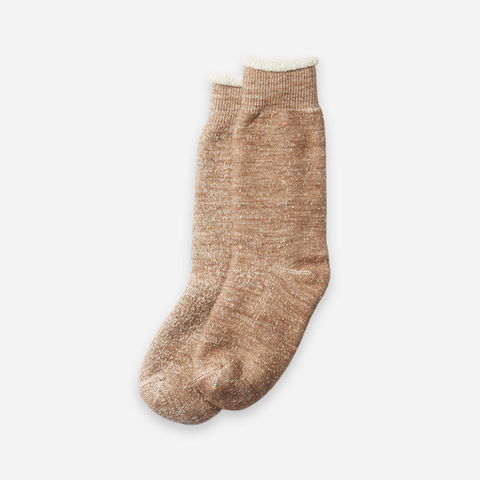 DOUBLE FACE CREW SOCK - CAMEL