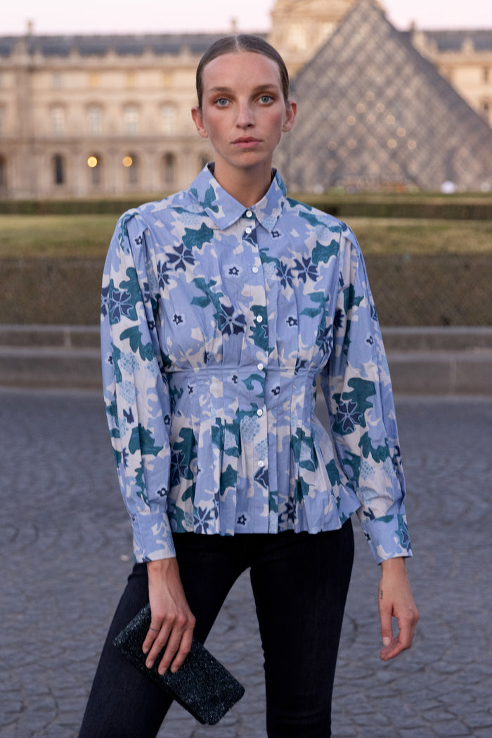 Elizabeth Top- Suzani Blue