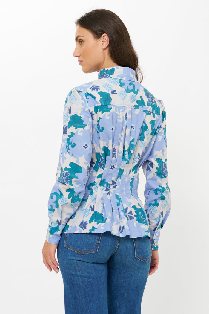 Elizabeth Top- Suzani Blue
