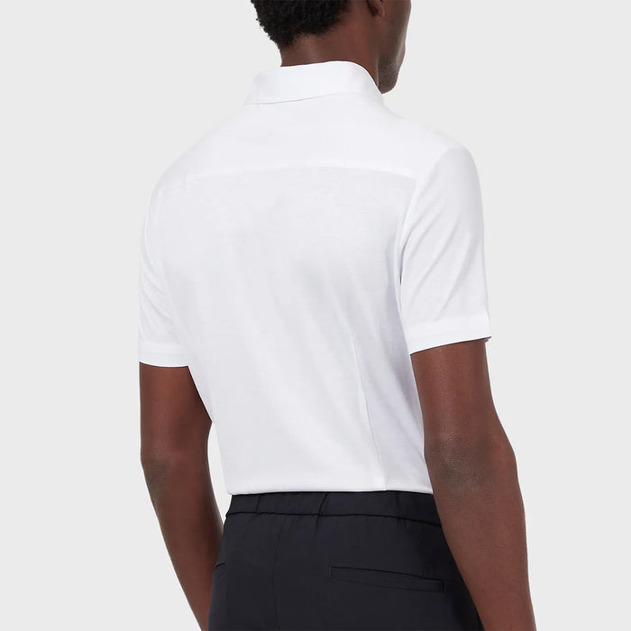 Emporio Armani - SS Jersey Blend Shirt in White - Nigel Clare