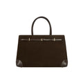 Espresso Suede 16" Book Tote