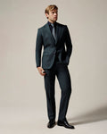 Ewan Check Virgin Wool Suit Green