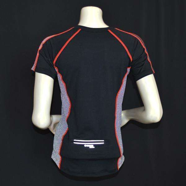 FINAL SALE: Dovetail Short Sleeve Women's Reflective Tee in Black/Coral Glo