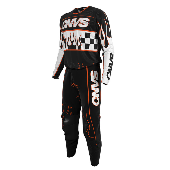 Flames Orange Custom AirFit MX Pants - Youth