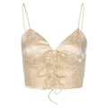 Floral Lace-up Corset Top fashionnsio