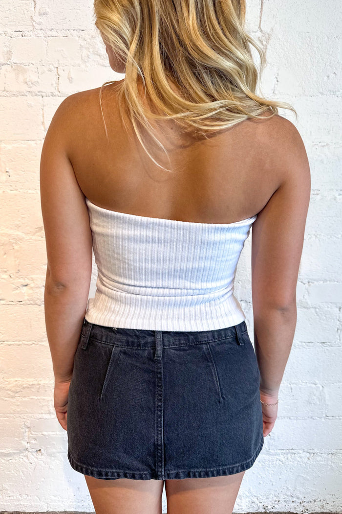 Free People Galivanting Skort Black, Denim, Mini Skirt, Denim Skirt, Adeline Boutique, Dallas Boutique, Bottoms, Summer Styles Outfits