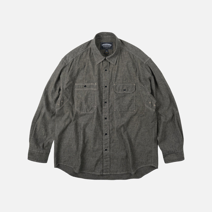 Frizmworks 1920s Chambray Work Shirt - Mud