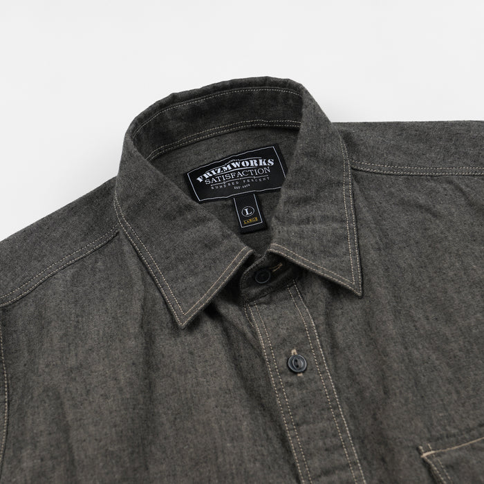 Frizmworks 1920s Chambray Work Shirt - Mud