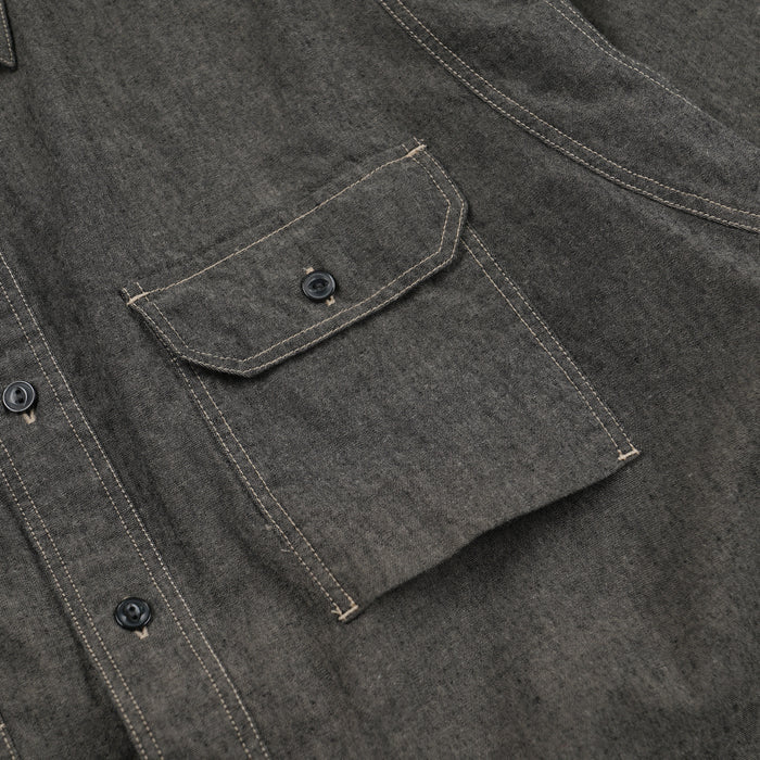 Frizmworks 1920s Chambray Work Shirt - Mud