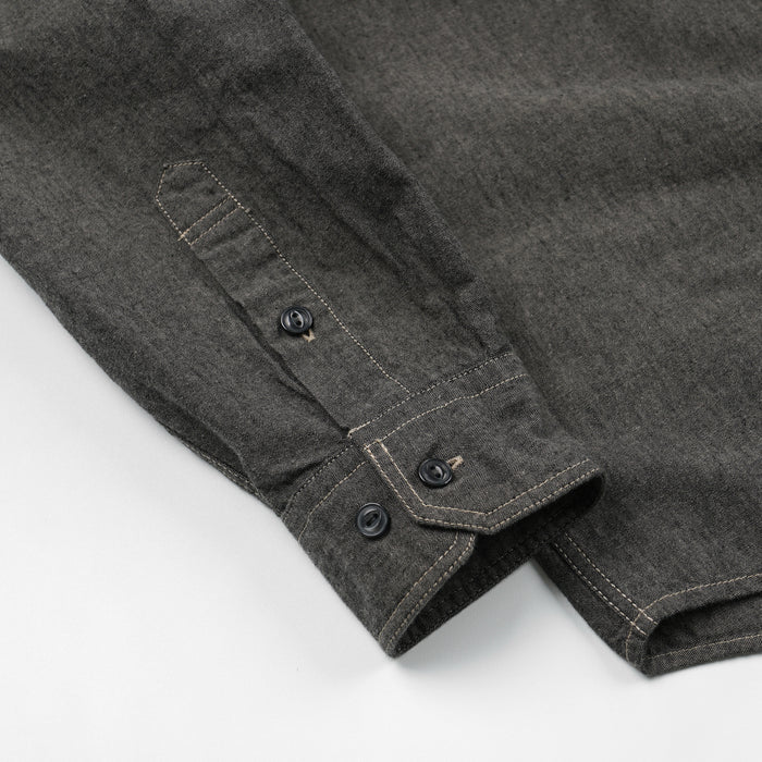 Frizmworks 1920s Chambray Work Shirt - Mud