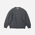 Frizmworks Tweed Wool Zip Up Cardigan - Charcoal