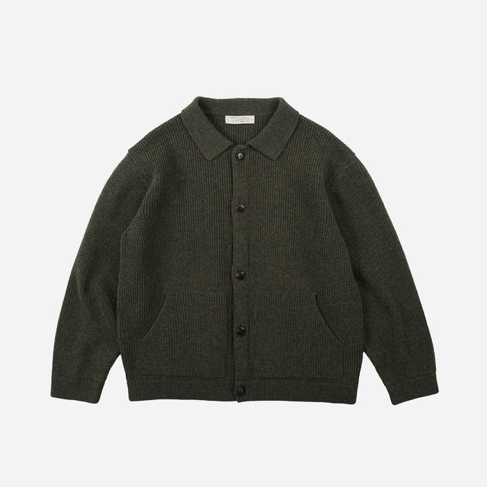 Frizmworks Ultra Heavyweight Collar Cardigan - Forest Green