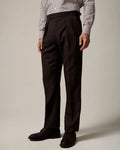 Gavin Double Pleated Virgin Wool Trouser Green