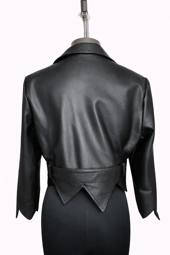 Genuine Lambskin Leather Biker Jacket