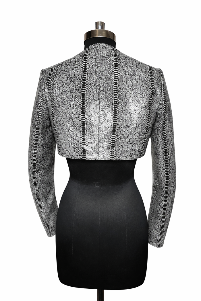 Genuine Lambskin Leather Cropped Bolero Jacket