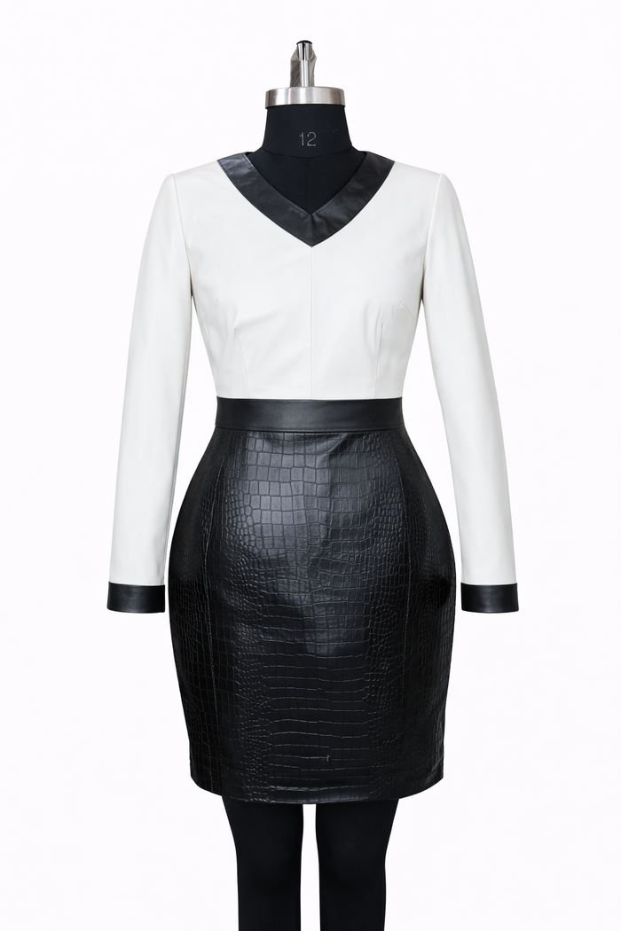 Genuine Lambskin Leather Dress