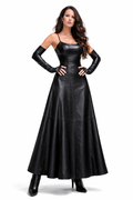 Genuine Lambskin Leather Maxi Dress