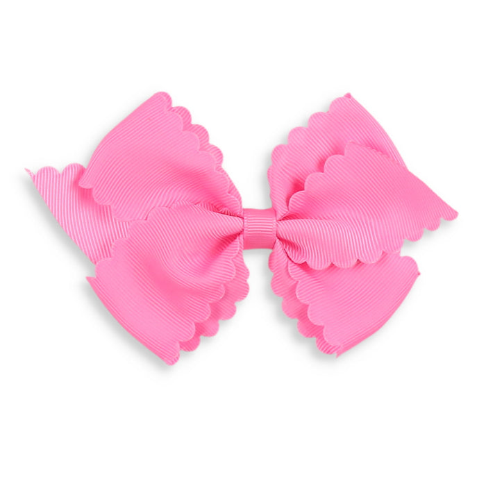 Geranium Pink Scallop Bow