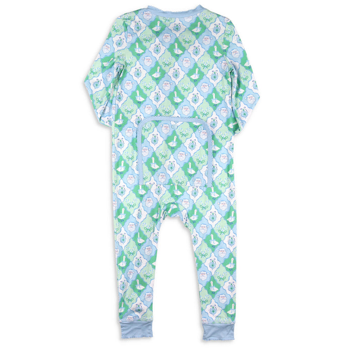 Girls Bamboo Onesie - Frosted Christmas