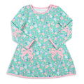 Girls Bow Dress Pocket - Garden Green