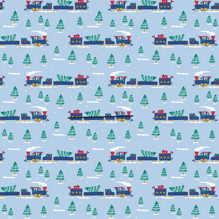 Girls Gown - Christmas Trains