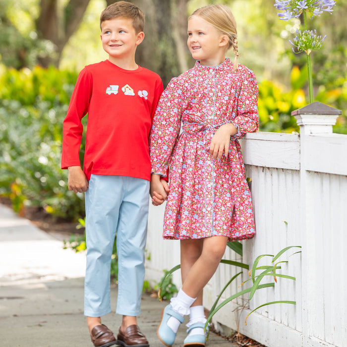 Girls Maeve Dress - Scarlet Blooms