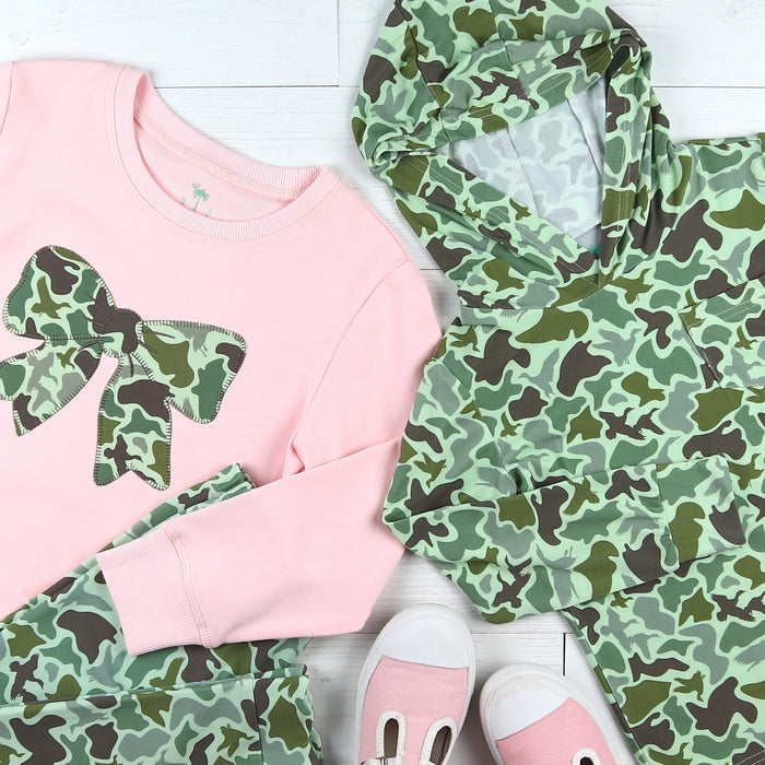 Girls Scallop Leggings - Camo