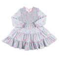 Girls Smocked Twirl Dress - Posy Petals