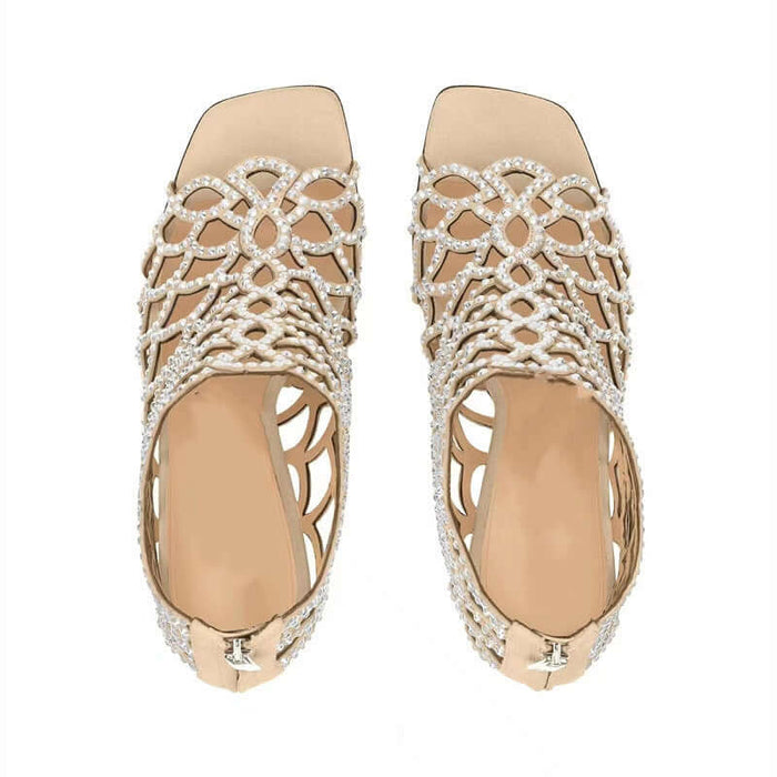 Glimmering Gala Rhinestone Mesh Stiletto Heels