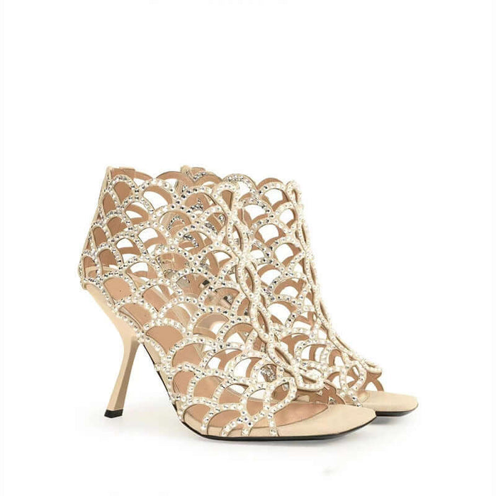 Glimmering Gala Rhinestone Mesh Stiletto Heels