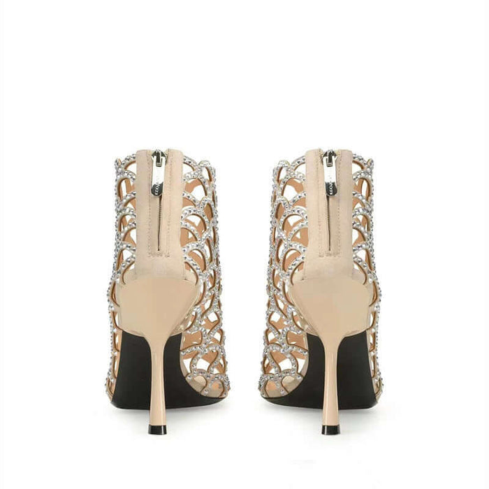 Glimmering Gala Rhinestone Mesh Stiletto Heels