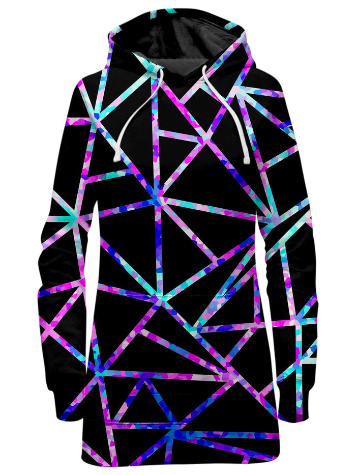 Glitter Geometric Hoodie Dress Sartoris Art Epic Hoodie
