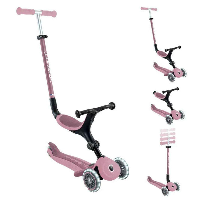 Globber® Zložljivi otroški skiro GO UP Active ECO s svetlečimi kolesi Berry Globber